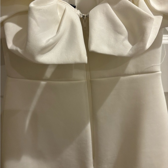 White Ruffle Mini Dress - Picture 6 of 7